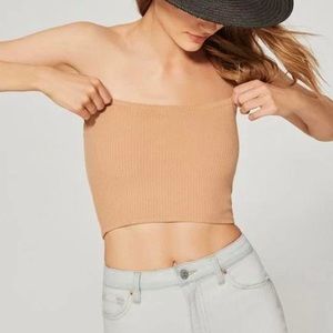 Urban Outfitters Hallie Ribbed Knit Cropped Tube Top